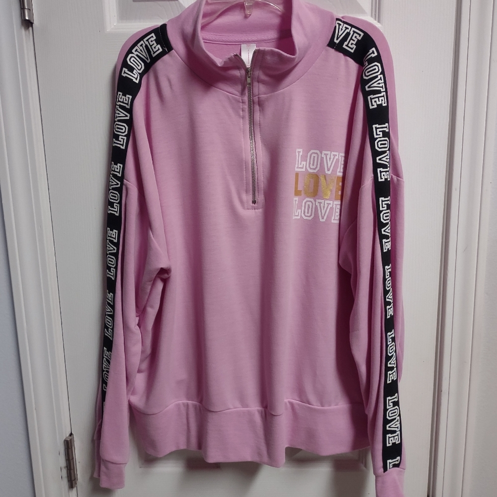 LOVE Zip Long Sleeve Top XXL(19)